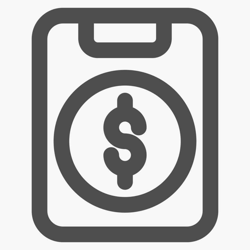 financial documents, simple finance and business icons vector