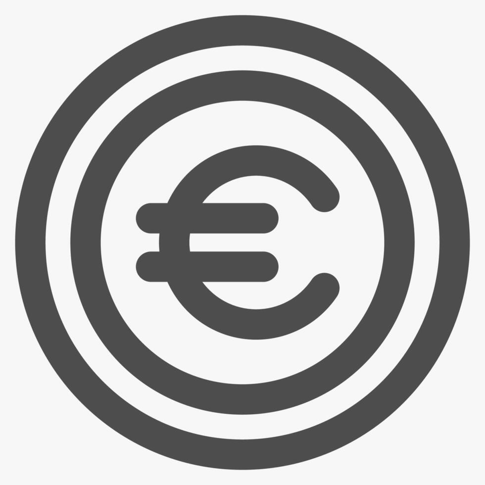 euro currency, banking and business icons vector