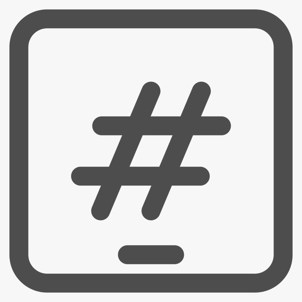 hashtag, topic, social media icons and symbols vector