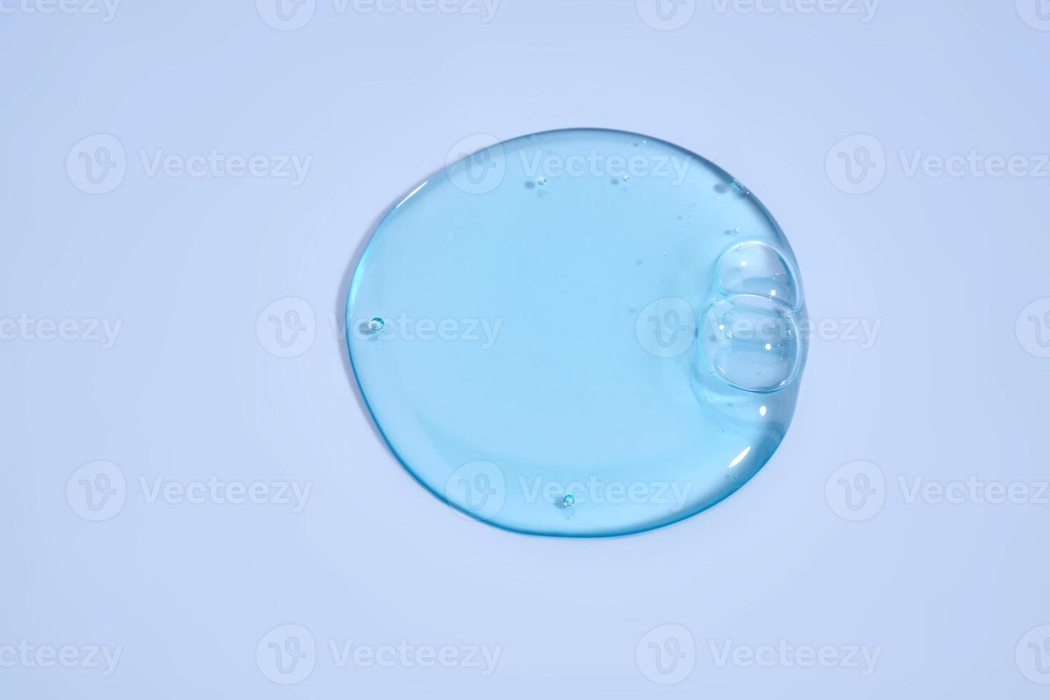 The texture of blue shampoo with bubbles. photo
