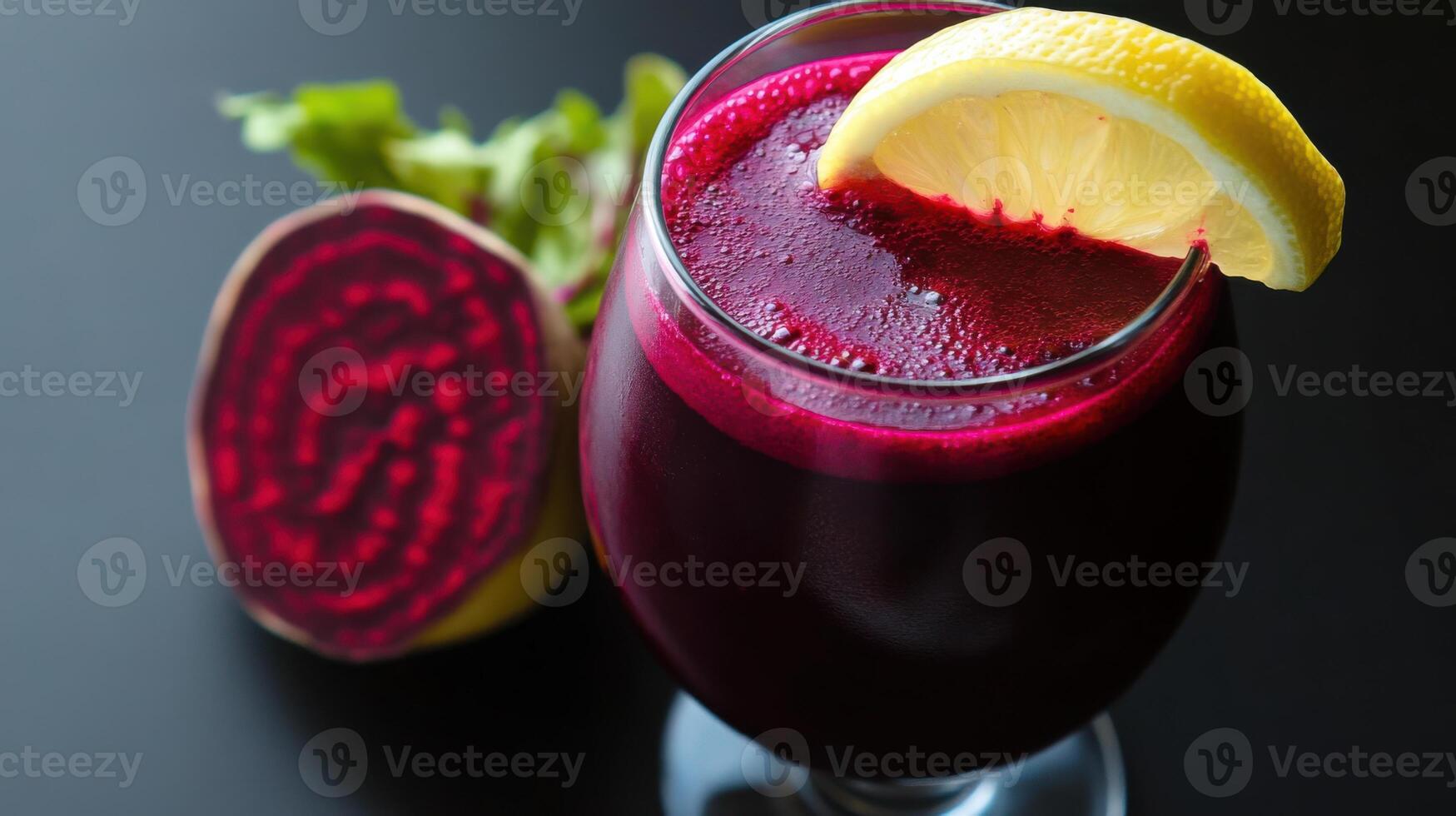 Beet juice with lemon and beet photo