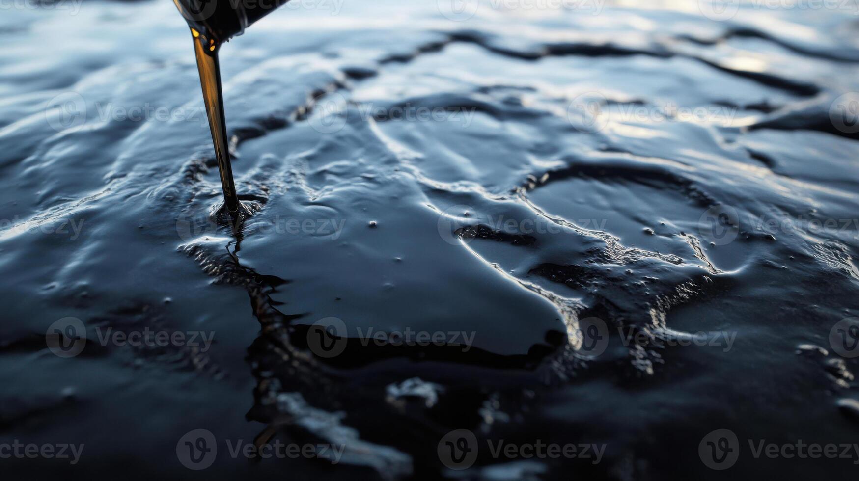 massive oil spill leaking into ocean creates environmental concerns photo