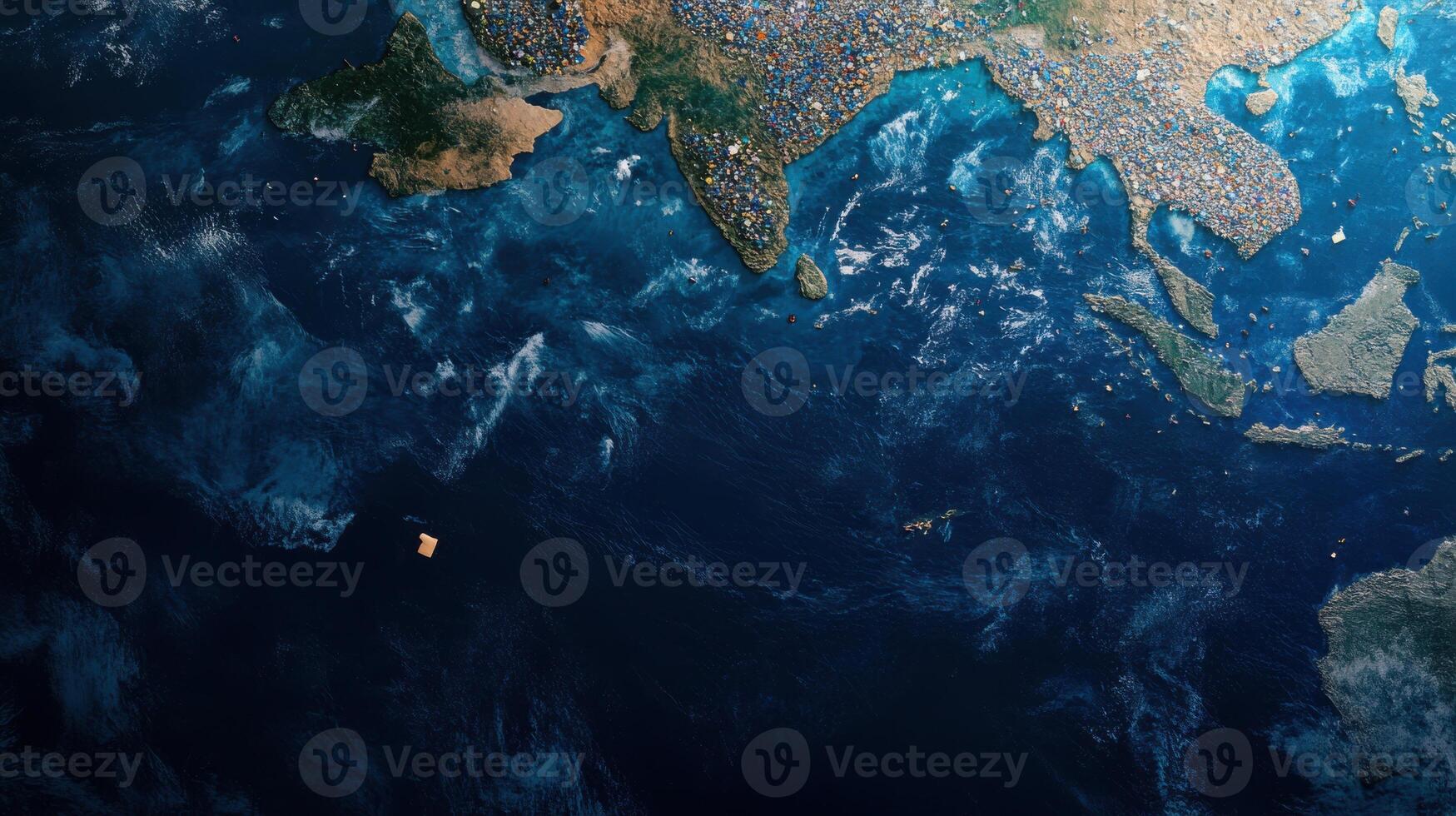 Massive ocean pollution zones visible from space photo