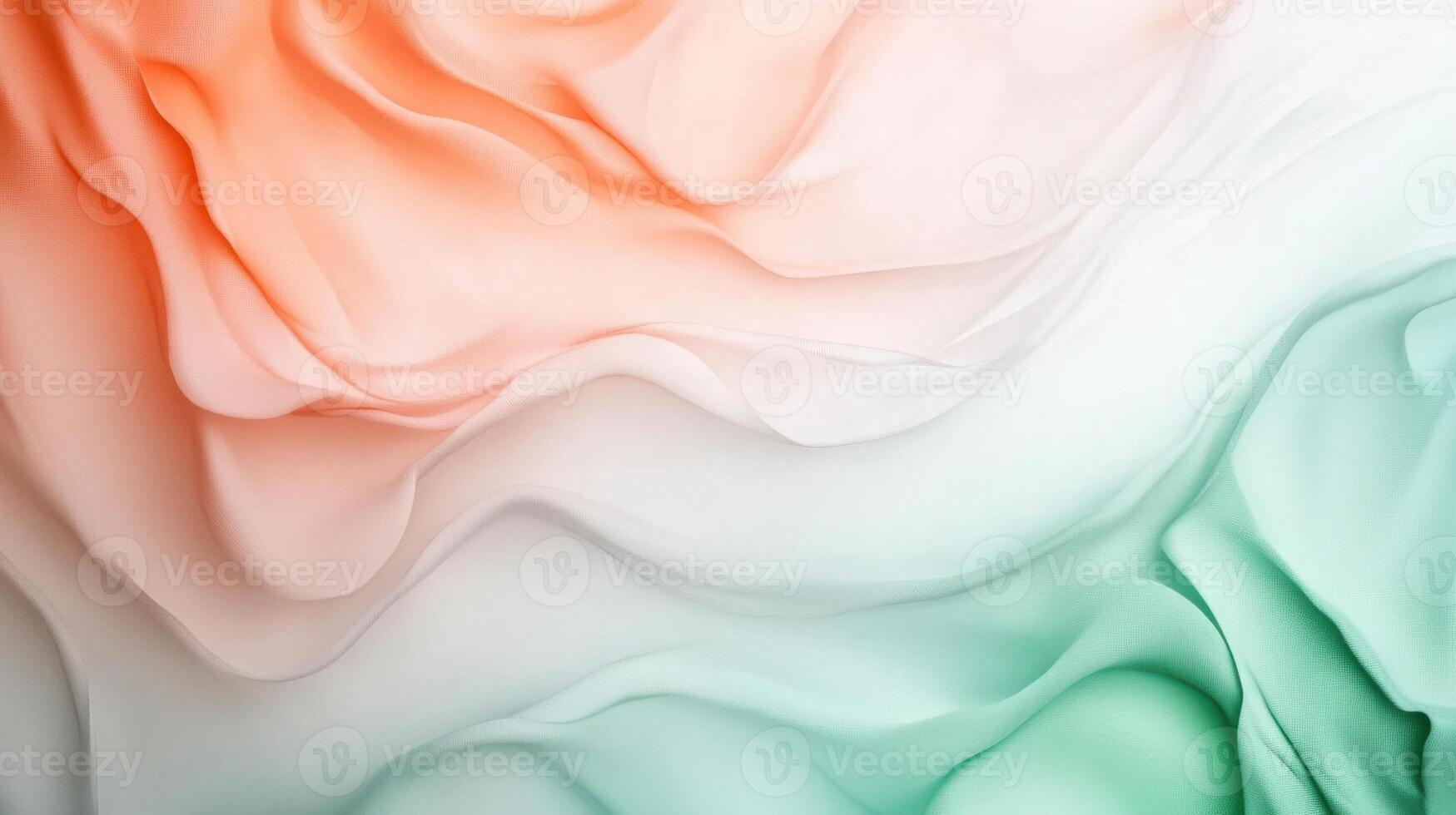 Gentle watercolor background with light peach and mint tones photo