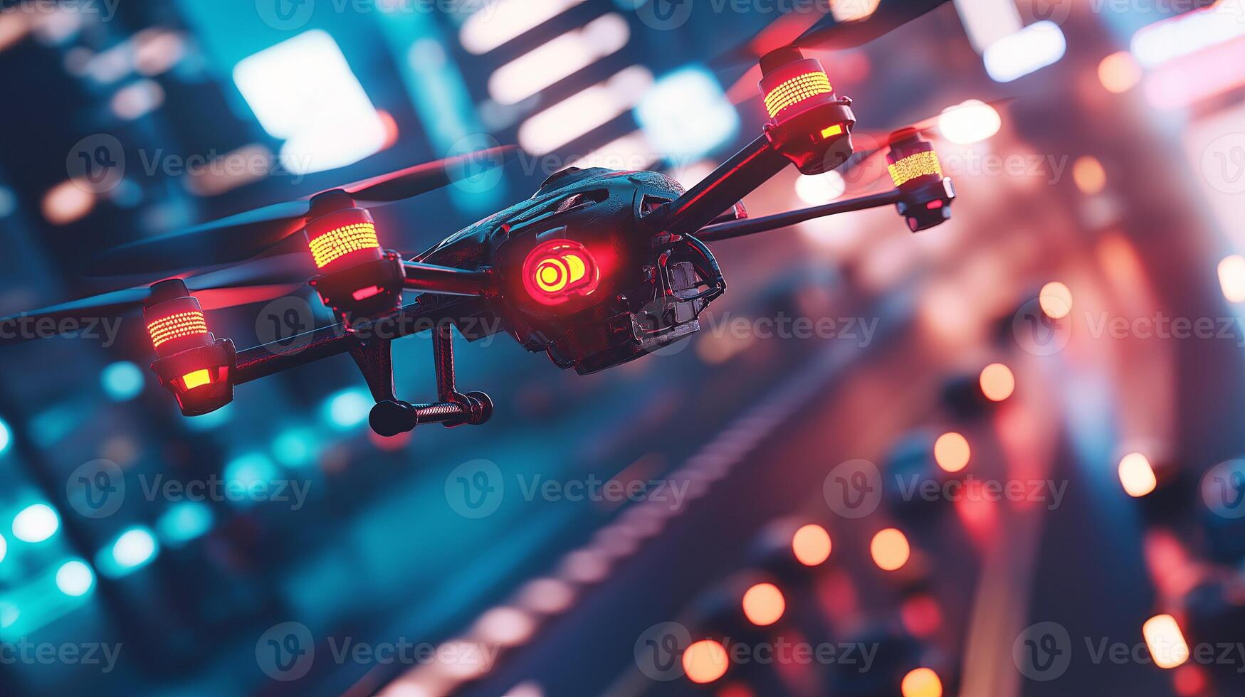 High-Tech Drone with Futuristic Design photo