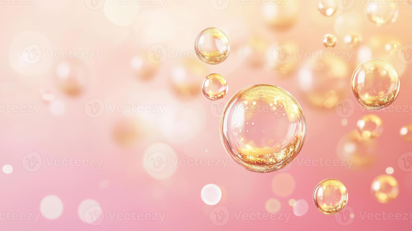 Bubbles float in a soft, pastel background creating a dreamy, ethereal atmosphere perfect for relaxation and creativity photo