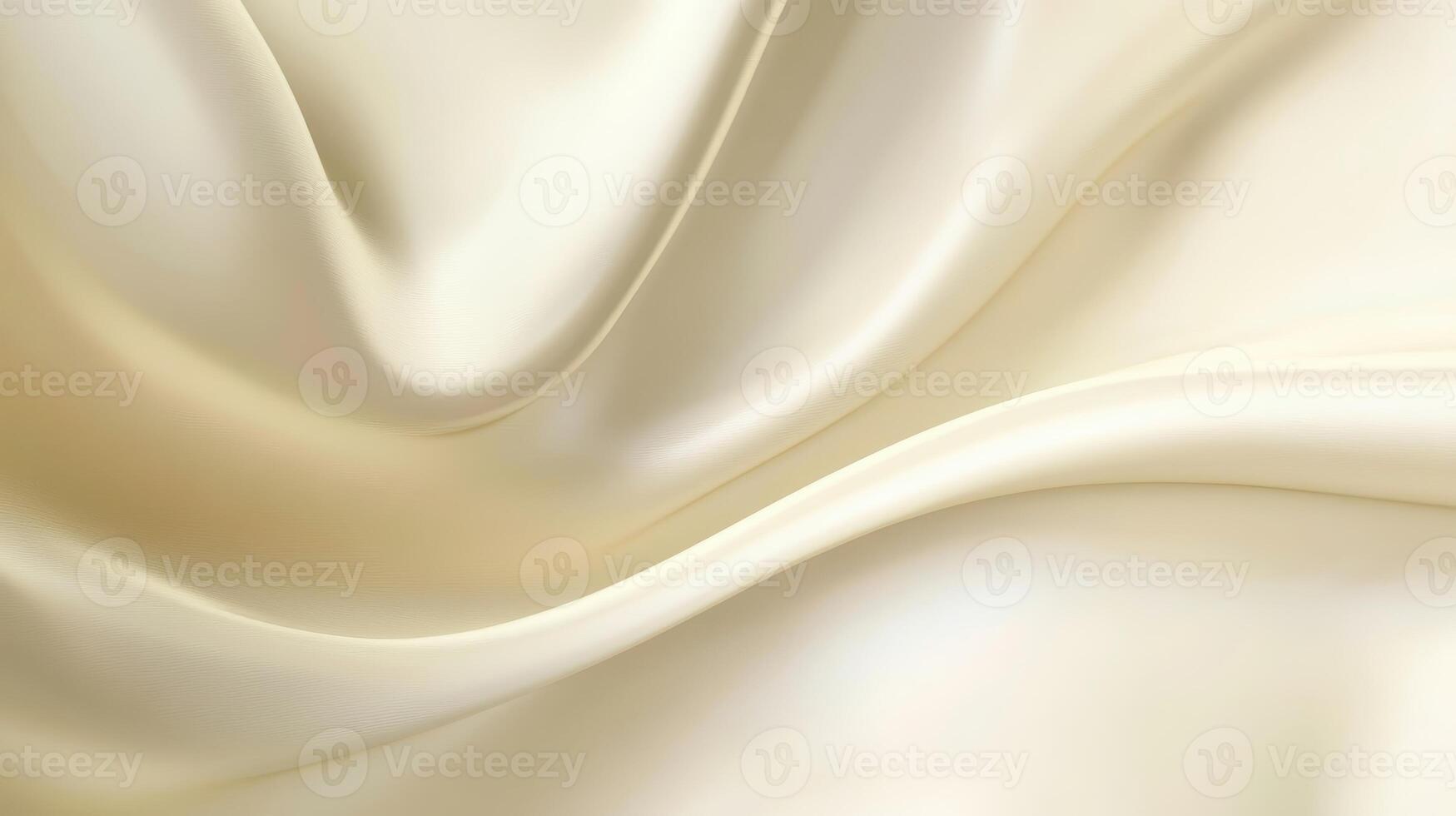 Elegant beige silk fabric draped gracefully on a smooth surface, showcasing delicate textures and soft reflections in natural light photo