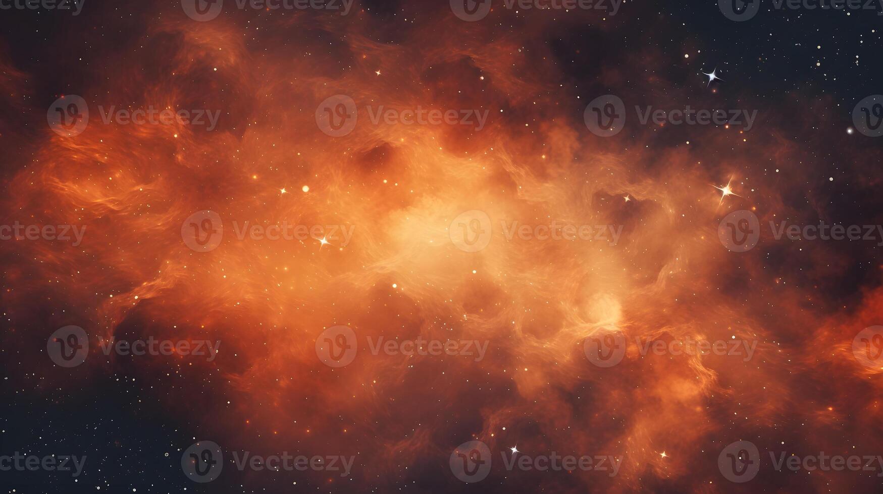 A vibrant depiction of a cosmic nebula filled with stars and celestial gas. photo