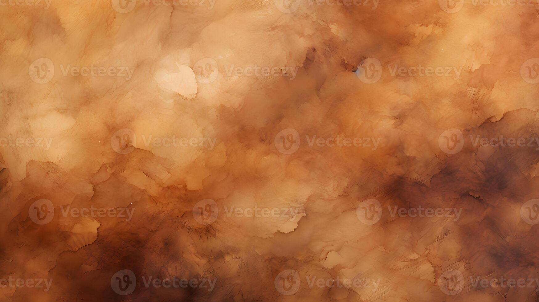 Abstract Brown and Beige Ink Wash Painting photo