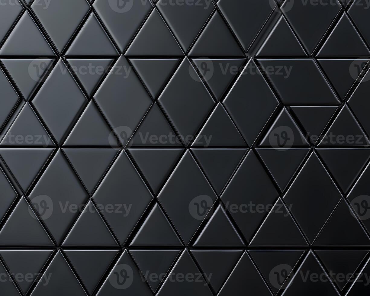Black Glossy Triangle Pattern Texture photo