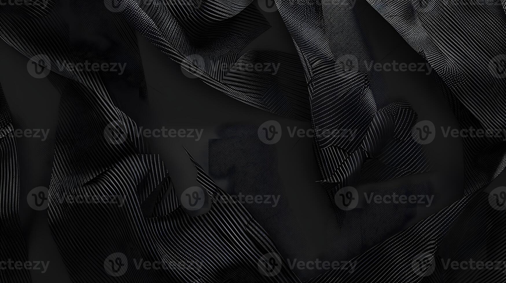 Abstract Composition of Ribbed Dark Gray Forms photo