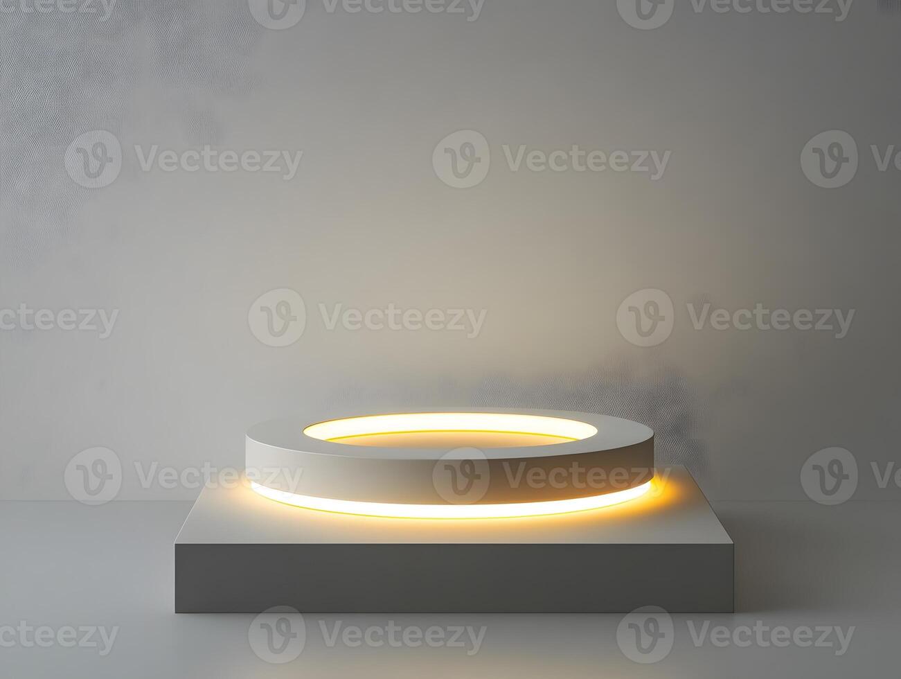 Illuminated Circular Platform on Square Base photo