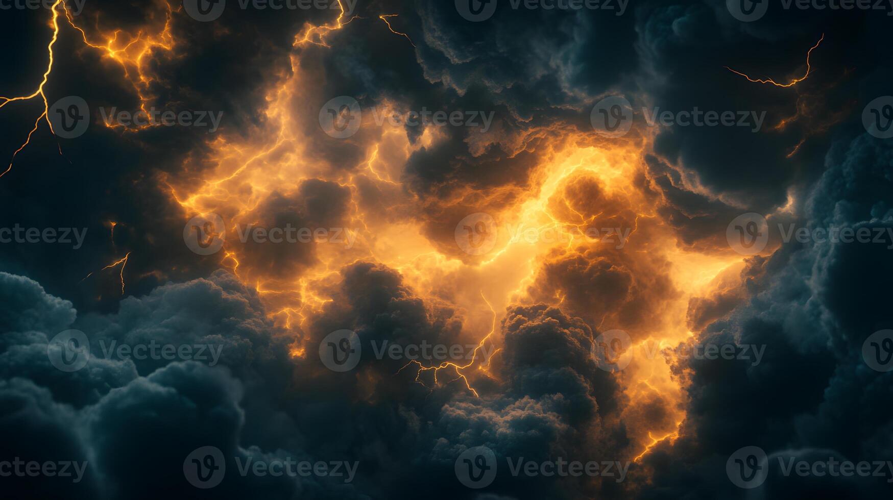 Image of Thunderclouds with Lightning photo