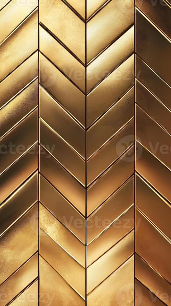 Gold Herringbone Tile Pattern photo