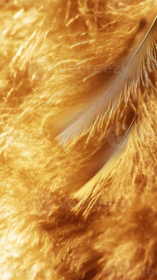 Golden Feather Close-up photo