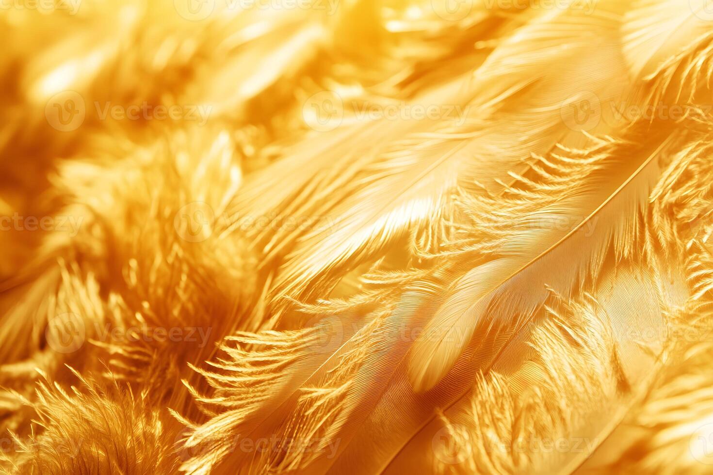 Golden Feathers Close-Up Texture photo