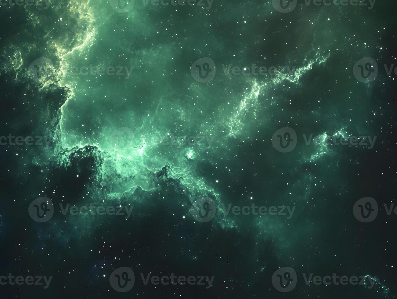 Green Nebula with Starfield photo