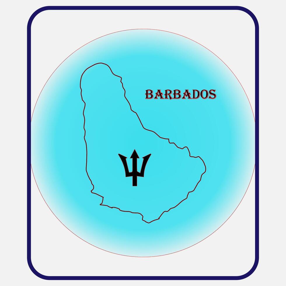 Barbados country map vector