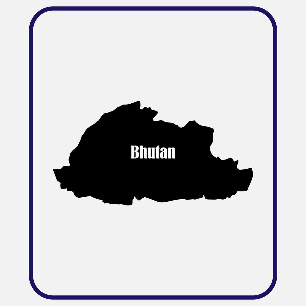 Bhutan country map icon vectors