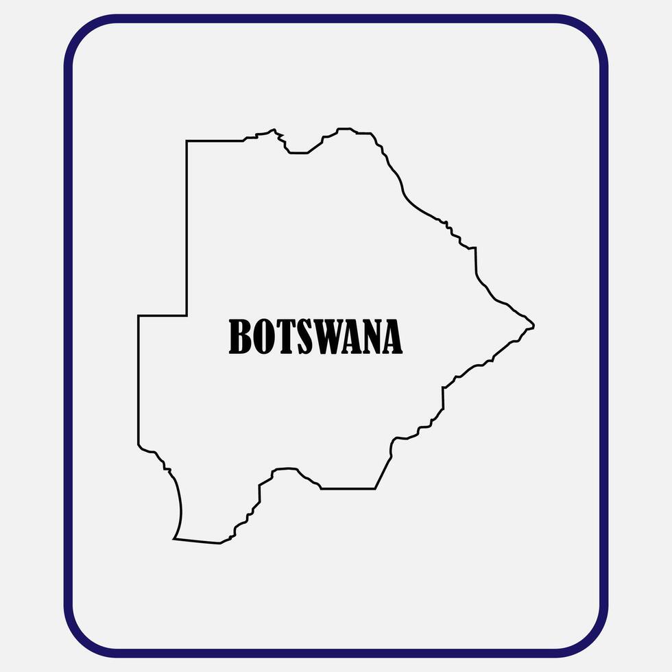 Botswana country map icon vector
