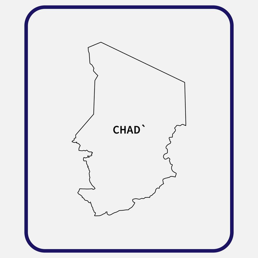 Chad country map vector