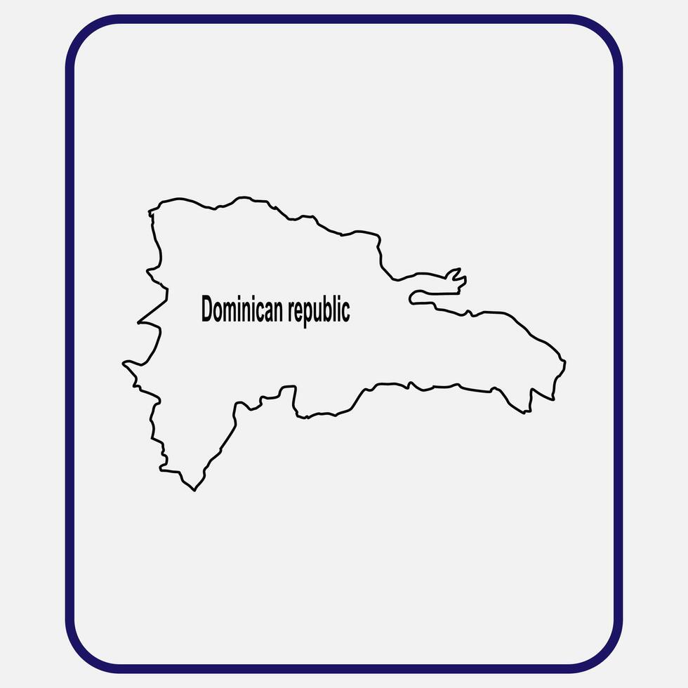 map of the country dominican republic symbol design vector
