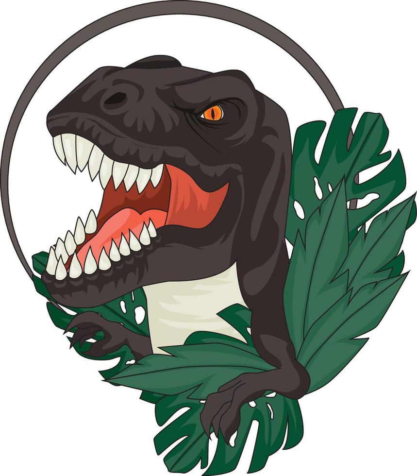 Wild Dinosaur T-Rex Logo Mascot vector