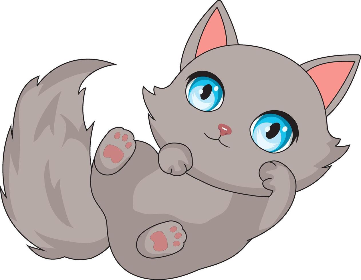 Cat Attempting To Look Cute vector