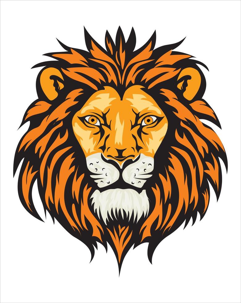 Lion Face Mask Logo Mascot vector