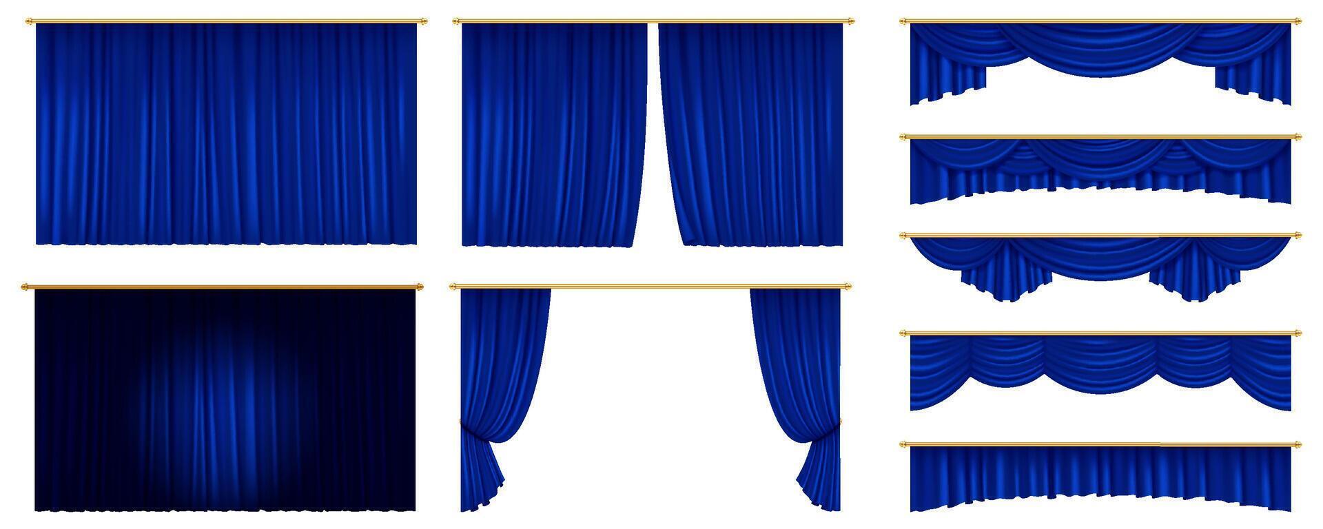 Realistic 3D illustration of a classic red theater curtain with a grand spotlight effect, symbolizing anticipation and stage performance openings. vector