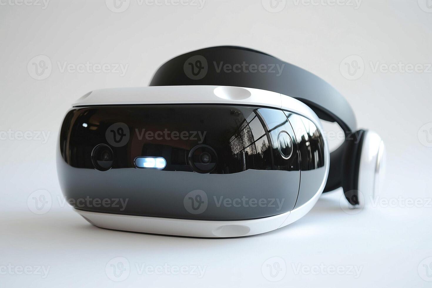 Sleek virtual reality headset designed for immersive experiences in gaming and simulation. photo