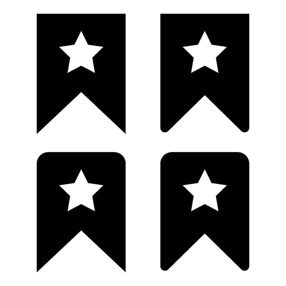 bookmark icon design black templates vector