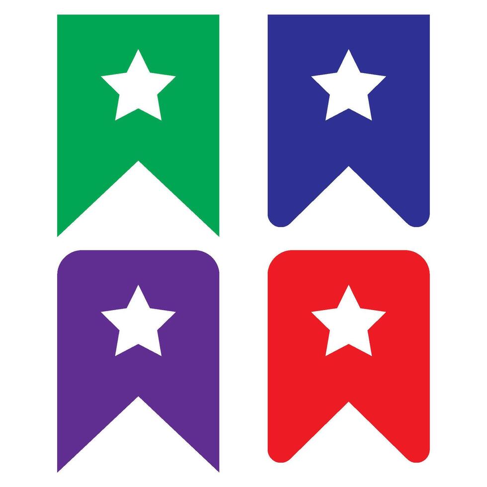 bookmark icon design color templates vector