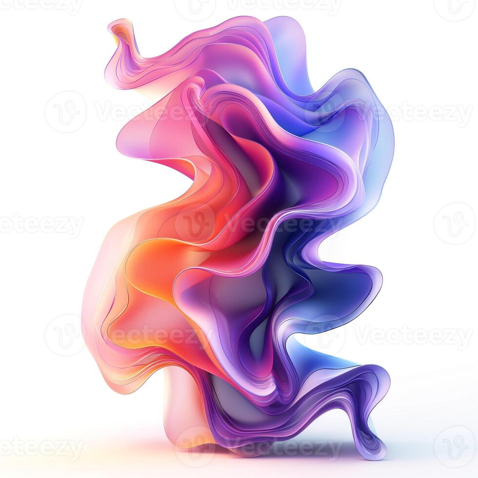 A captivating swirl of vibrant colors in dynamic shapes, creating an ethereal and modern abstract design. photo