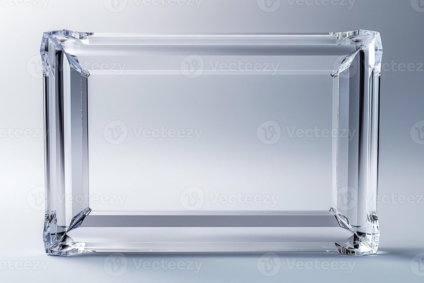 A beautifully crafted rectangular glass display box, highlighting clarity and elegance. photo