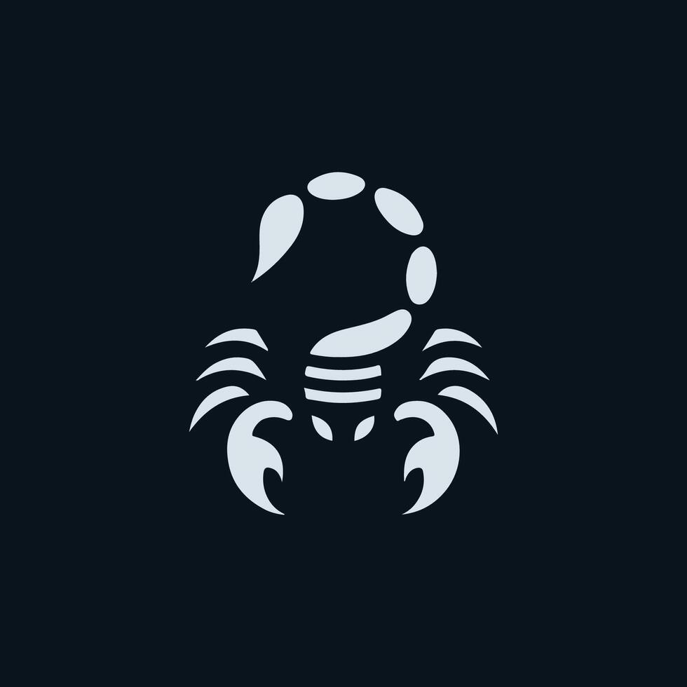 a scorpion logo on a black background vector