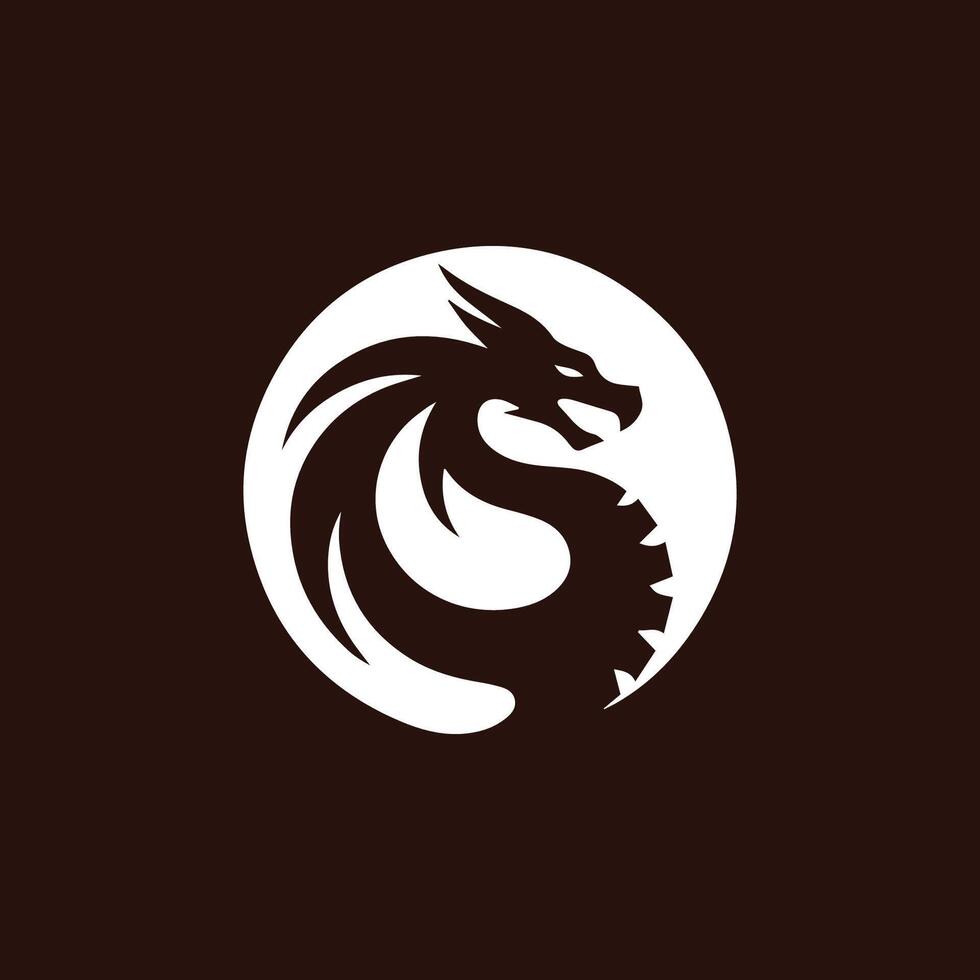 a black and white logo of a dragon vector