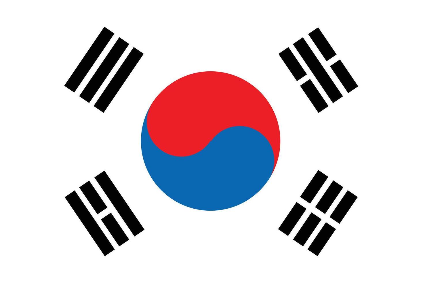 korea national flag vector