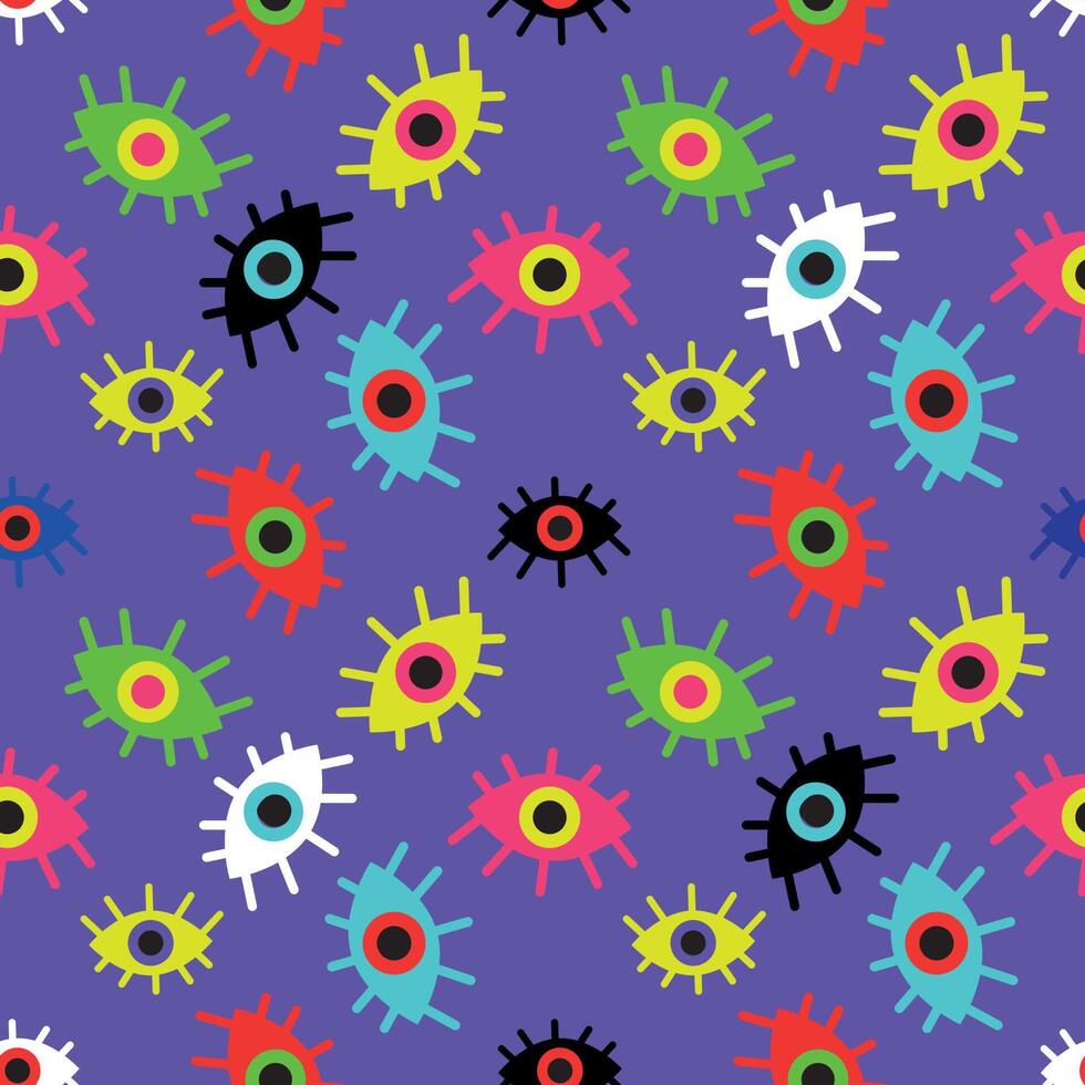 Colorful eye pattern design vector