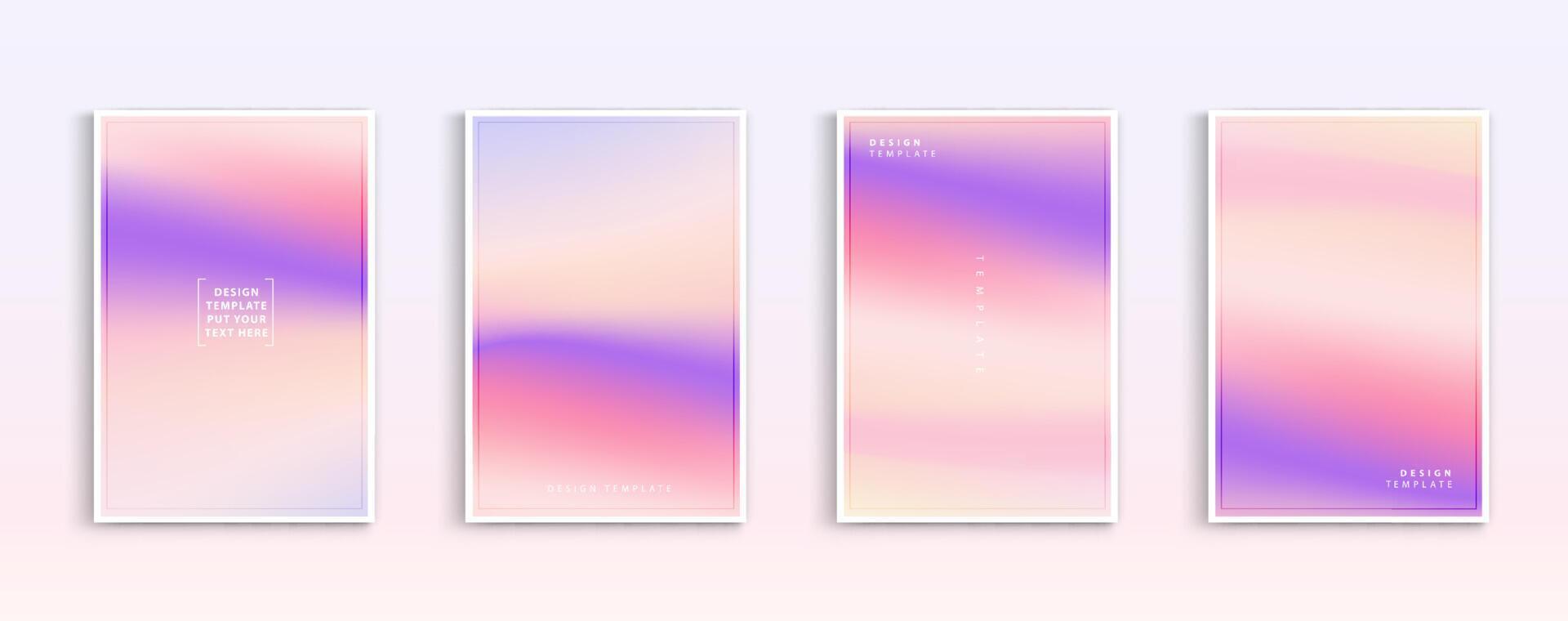 Gradient design templates for creative projects vector