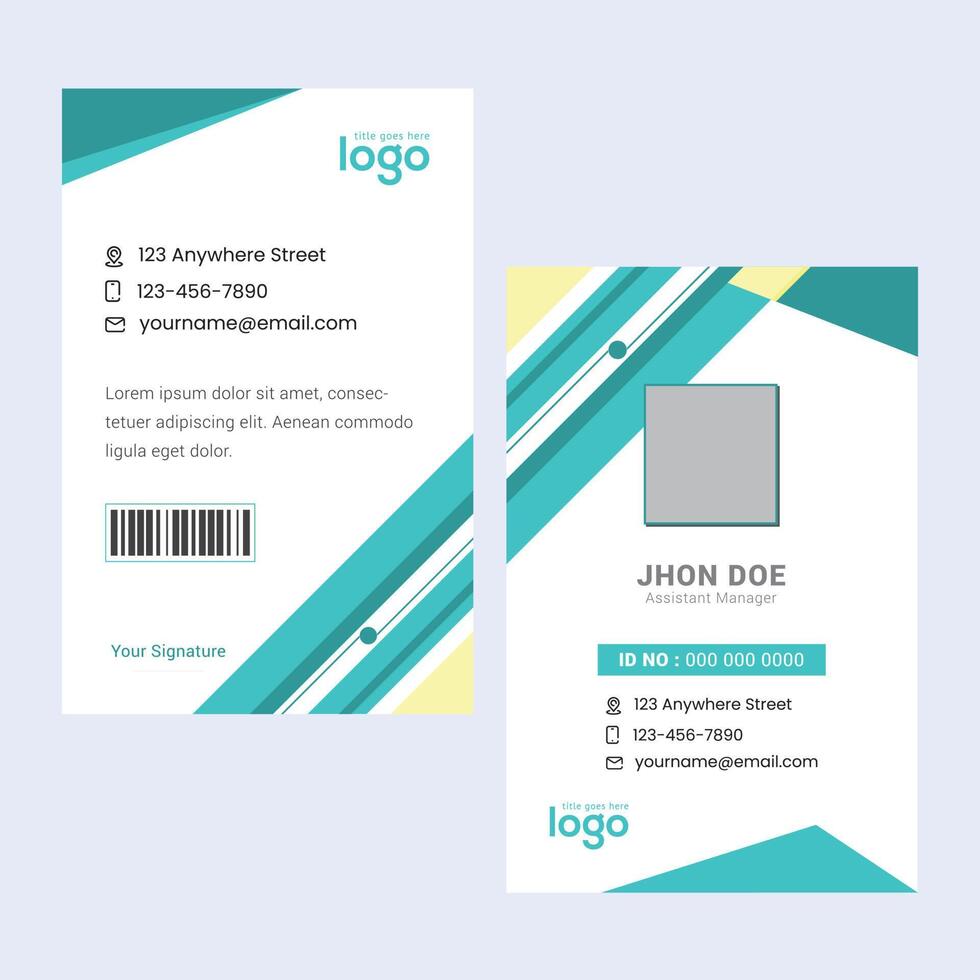 Business card design example vector