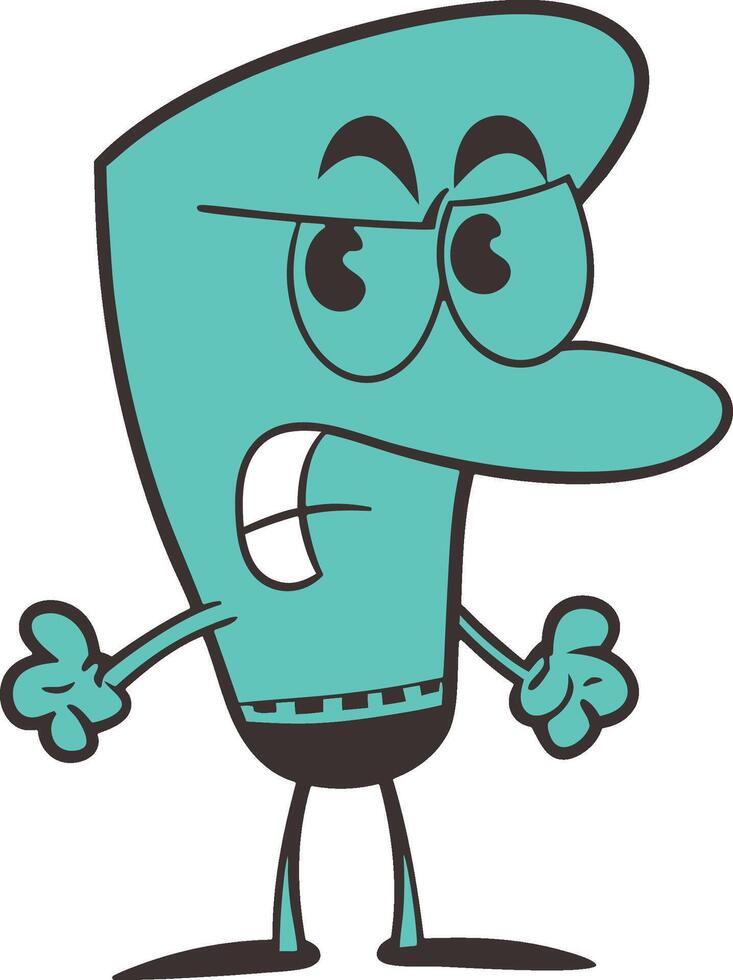 cartoon character of a blue cartoon character vector