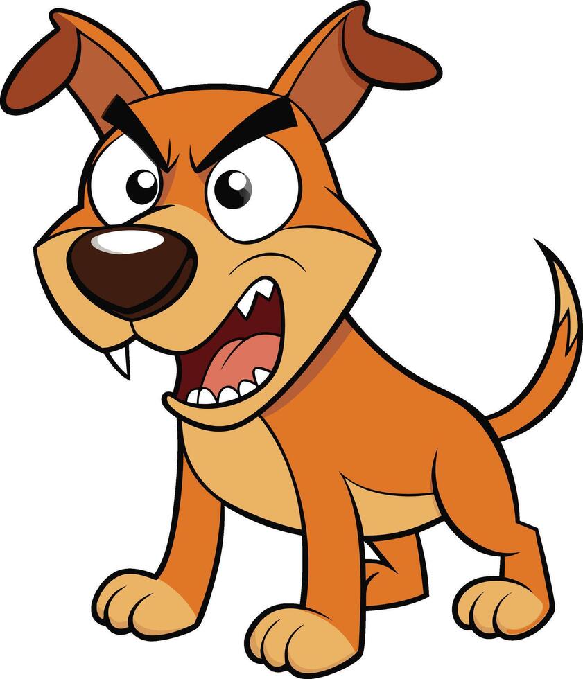 angry dog clip vector