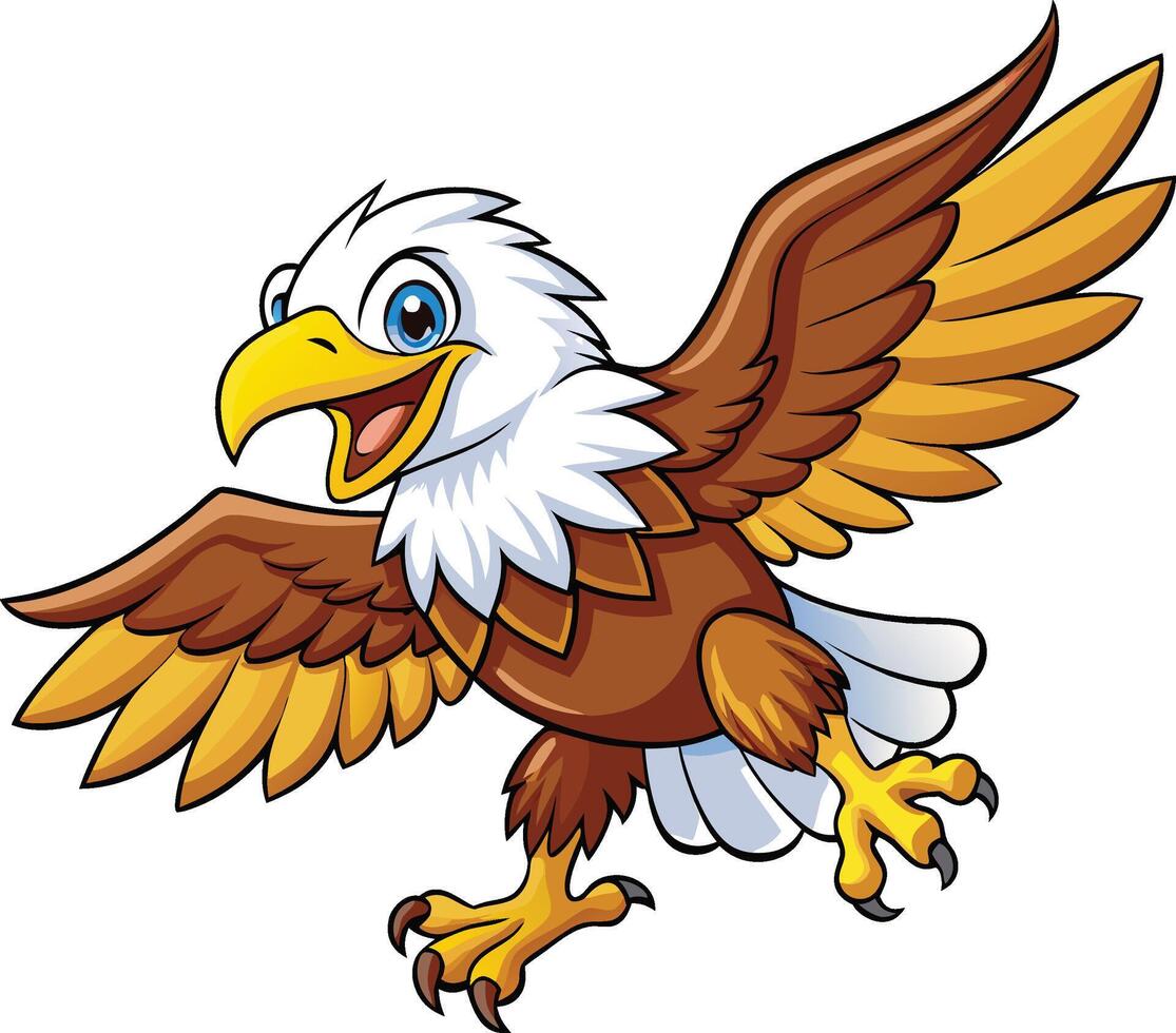 cartoon eagle design vector