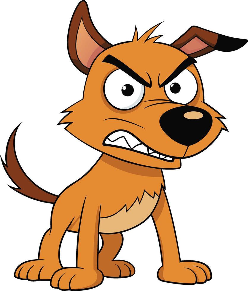 angry dog clip art vector