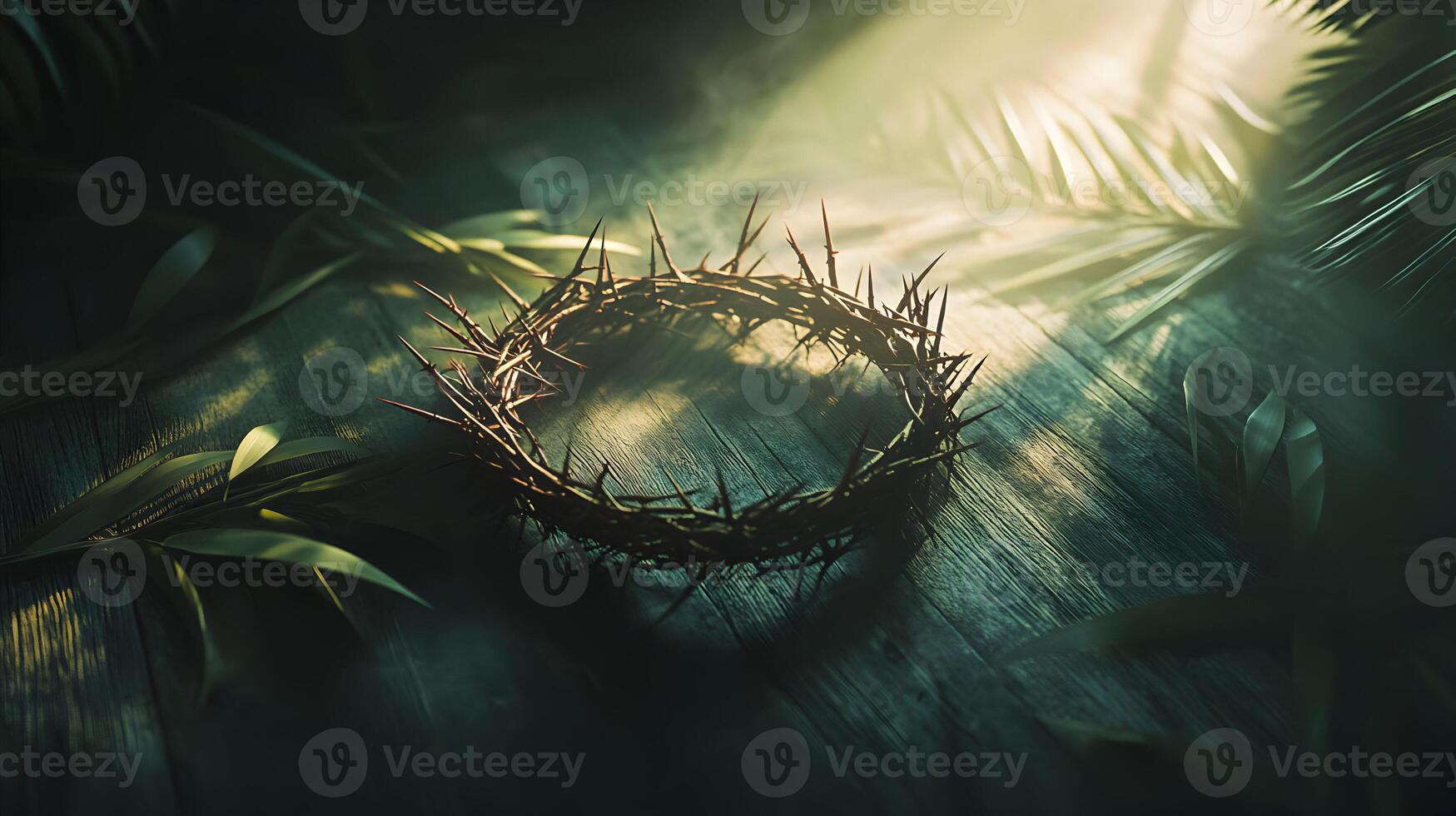 Crown of Thorns Symbolizing Easter and Holy Week Remembrance and Religious Significance photo