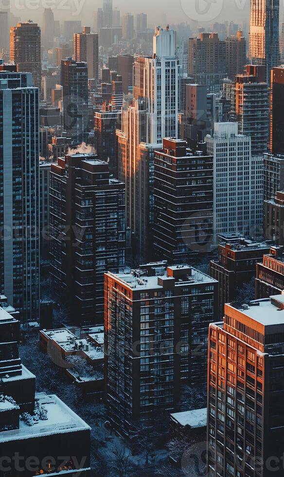 Captivating Cityscape View Showcasing Modern Architecture and Urban Design Elements photo