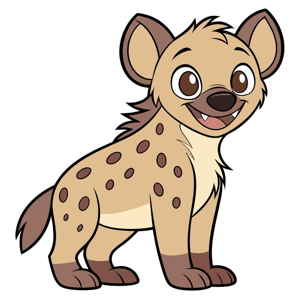 hyena cartoon character illustration vector