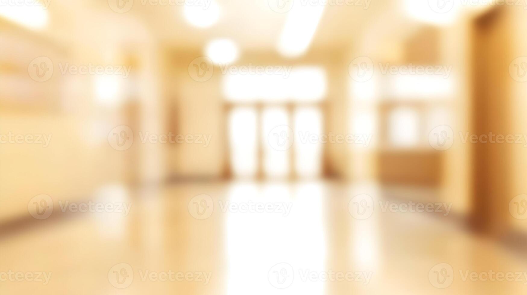 Blurred hallway evokes modern spaces, architecture, and a sense of contemporary interiors designs photo