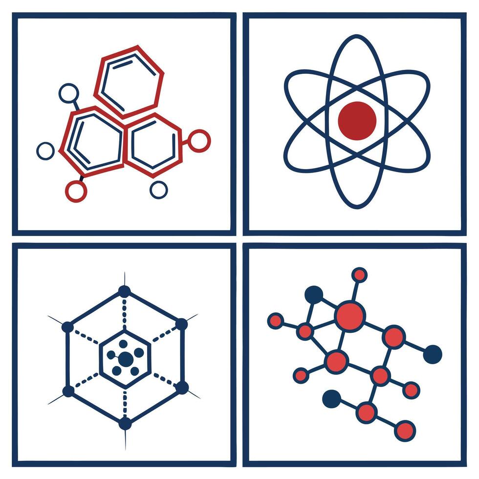science and technology icons set vector